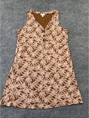 J. Jill Tropical Vacation Dress Women's LARGE Cotton Modal Sleeveless